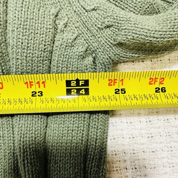 Vintage 90s Green Field Gear Men's V-Neck Ribbed Sweater 3XL Layering Preppy - Picture 10 of 13